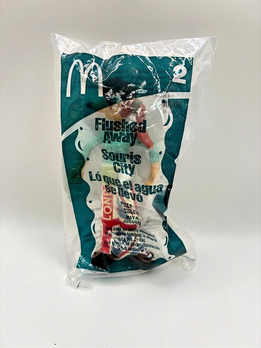McDonald's Flushed Away Rita #2 Happy Meal Toy Teal & White